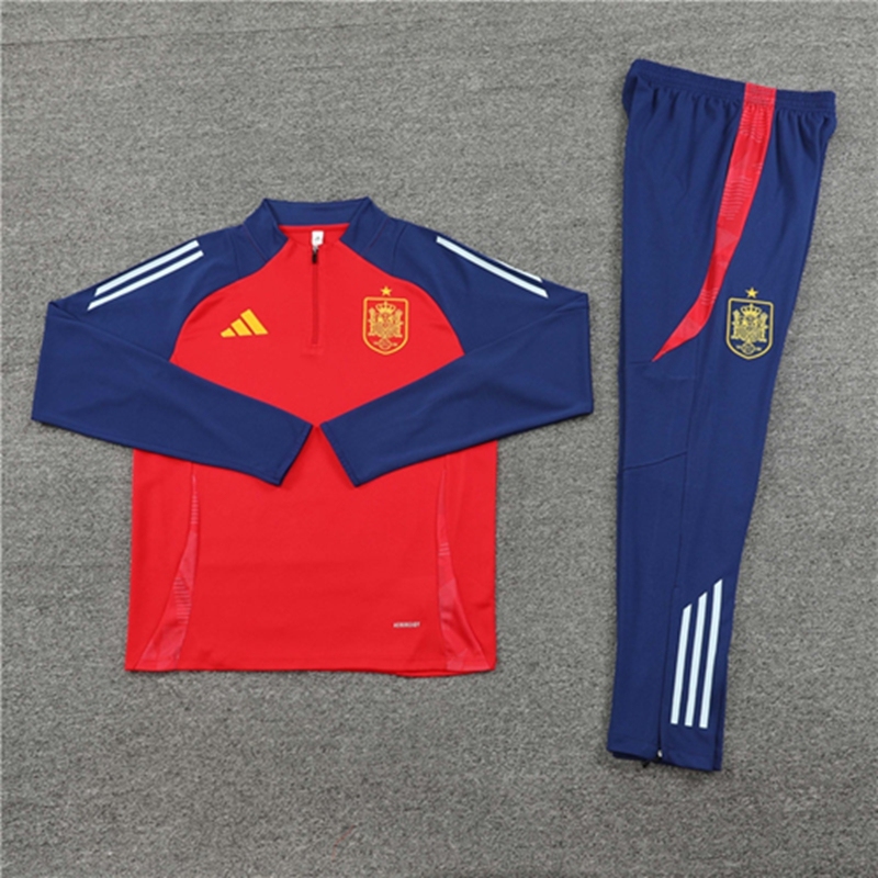 2024-25 Spain Red Long Sleeve Training Suit