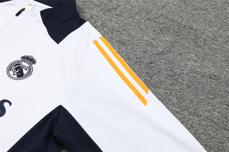 2024-25 Real Madrid White Long Sleeve Training Suit
