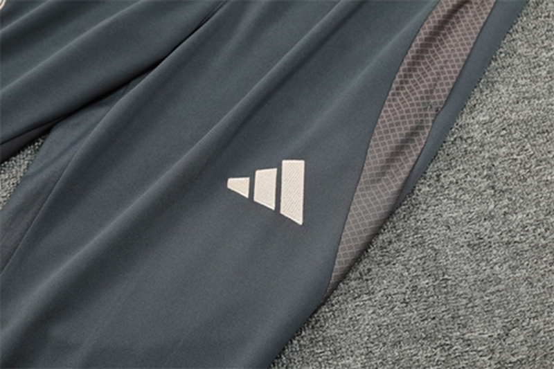 2024-25 Real Madrid Dark Grey Long Sleeve Training Suit