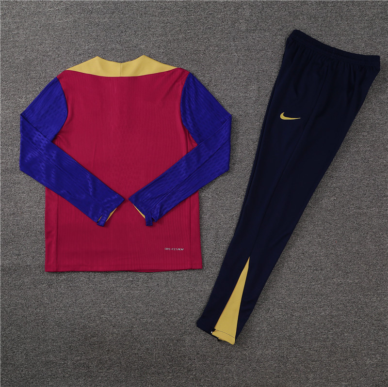 2024-25 Barcelona Half-Pull Training Suit Jersey Set