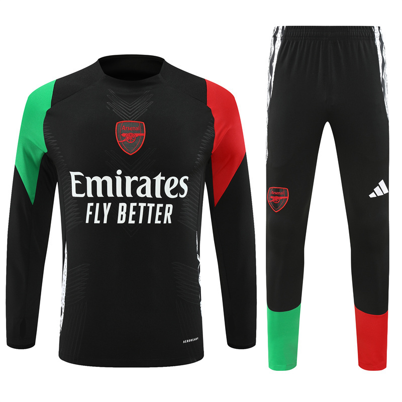 2024-25 Arsenal Black [Player Edition] Long Sleeve Training Suit