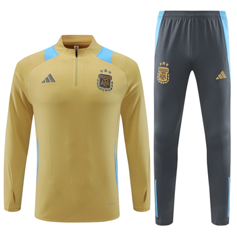 2024-25 Argentina Gold Long Sleeve Training Suit