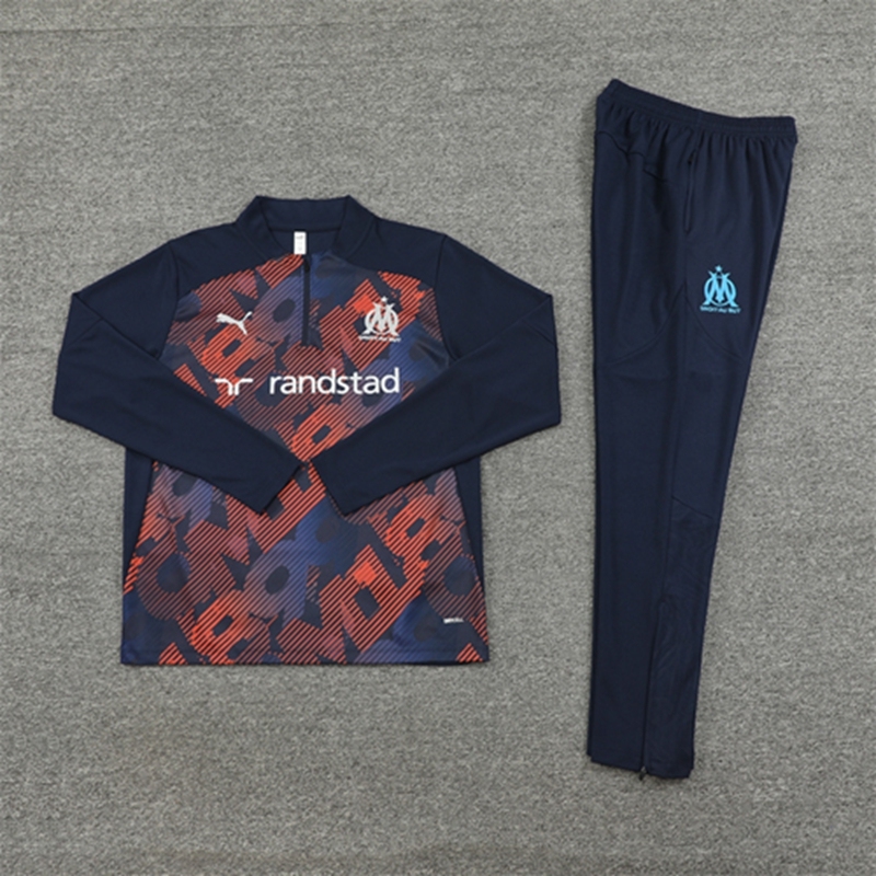 2024-25 Marseille Royal Blue Long Sleeve Training Suit