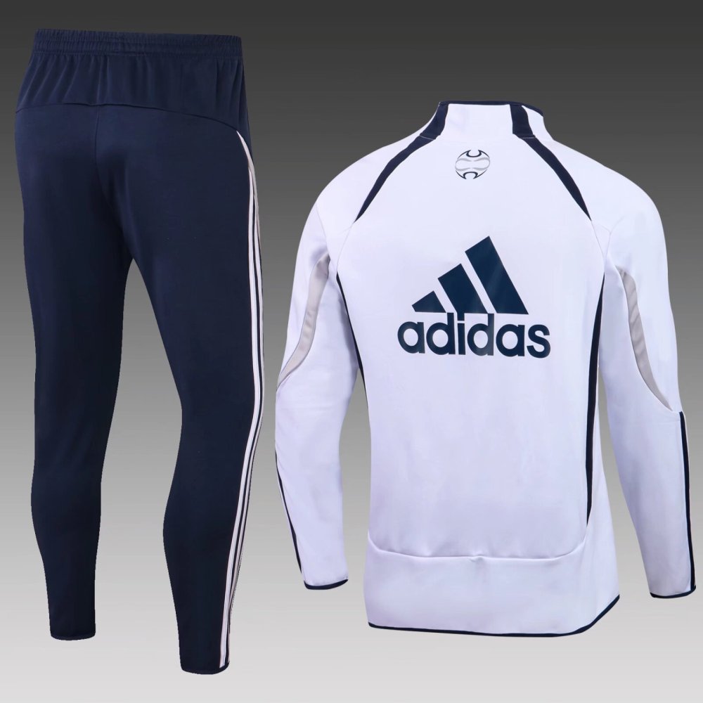 2022/2023 Real Madrid long zipper jacket white football shirt set -1:1 Thai quality
