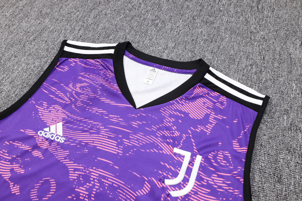 23-24 season Juventus purple training vest set