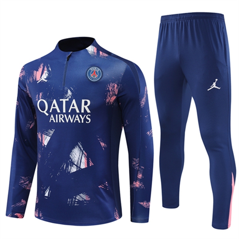 2024-25 PSG Jordan Paris Royal Blue Long Sleeve Training Suit