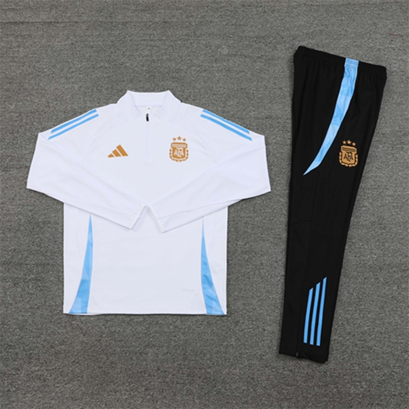 2024-25 Argentina White Long Sleeve Training Suit