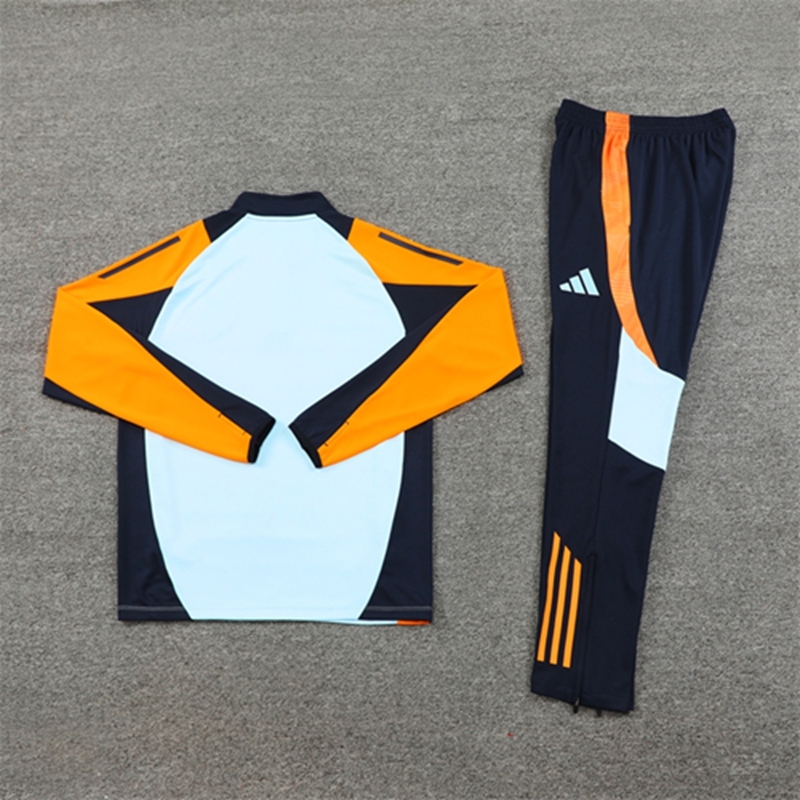 2024-25 Real Madrid Light Blue Long Sleeve Training Suit