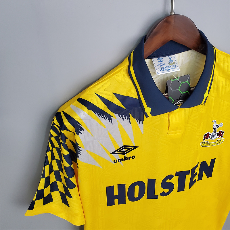 Retro Tottenham 1992-94 Away Yellow Football jersey retro