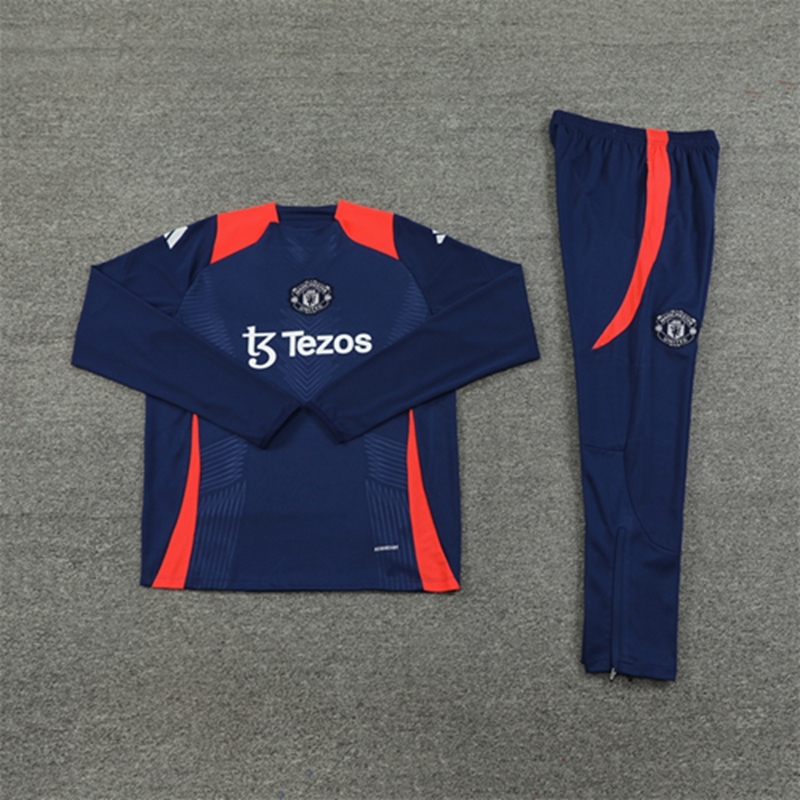 2024-25 Manchester United Royal Blue Long Sleeve Training Suit
