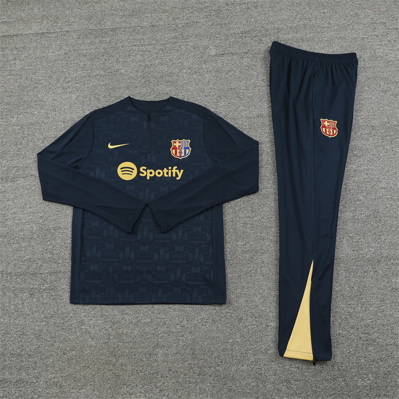2024-25 Barcelona Half-Pull Training Suit Jersey Set