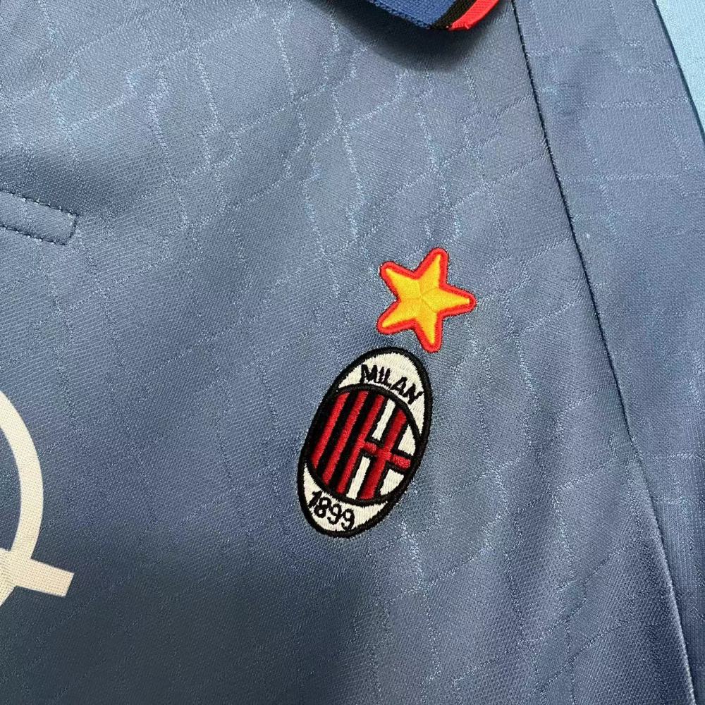 Retro 1995-96 AC Milan away BAGGIO BARESI VIEIRA  ALBERTINI Football jersey