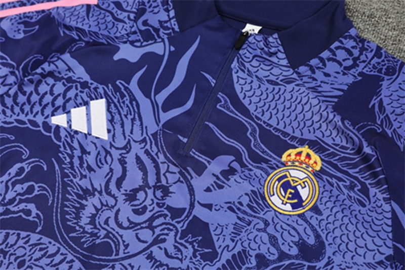 2024-25 Real Madrid Royal Blue Long Sleeve Training Suit