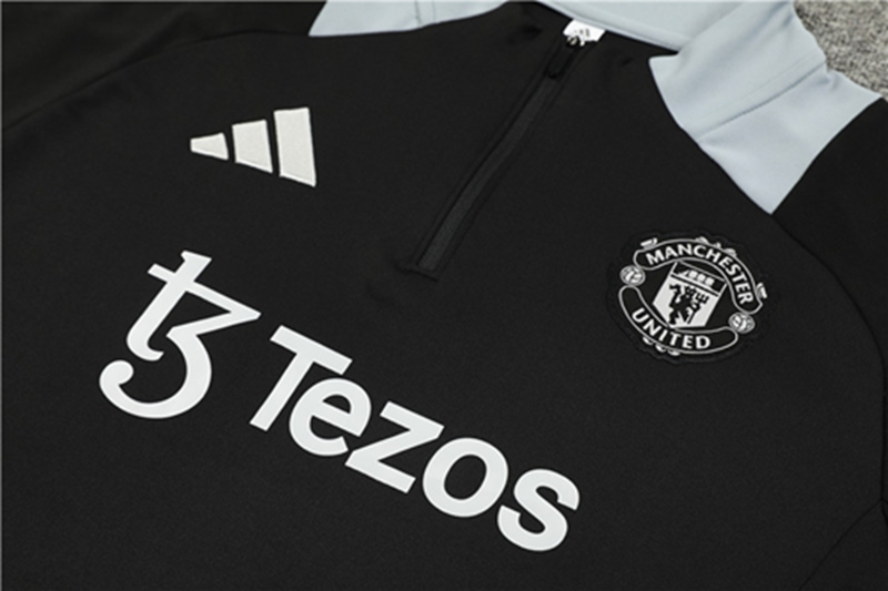 2024-25 Manchester United Black Long Sleeve Training Suit