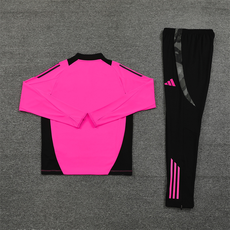 2024-25 Real Madrid Rose Red Long Sleeve Training Suit