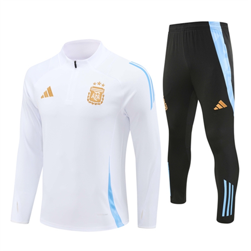 2024-25 Argentina White Long Sleeve Training Suit