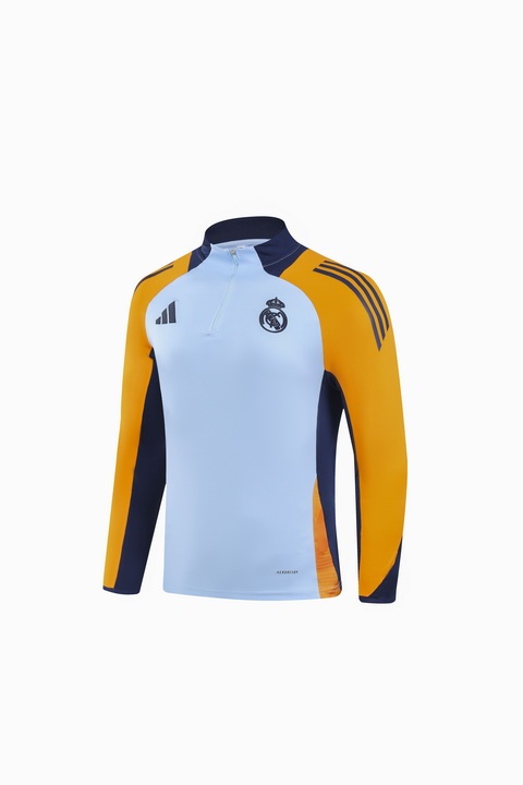 2024-25 Real Madrid Light Blue Long Sleeve Training Suit