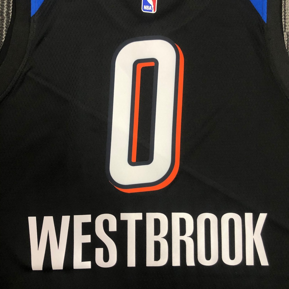 2021 NBA Oklahoma City Thunder 0 Westbrook Basketball Jersey