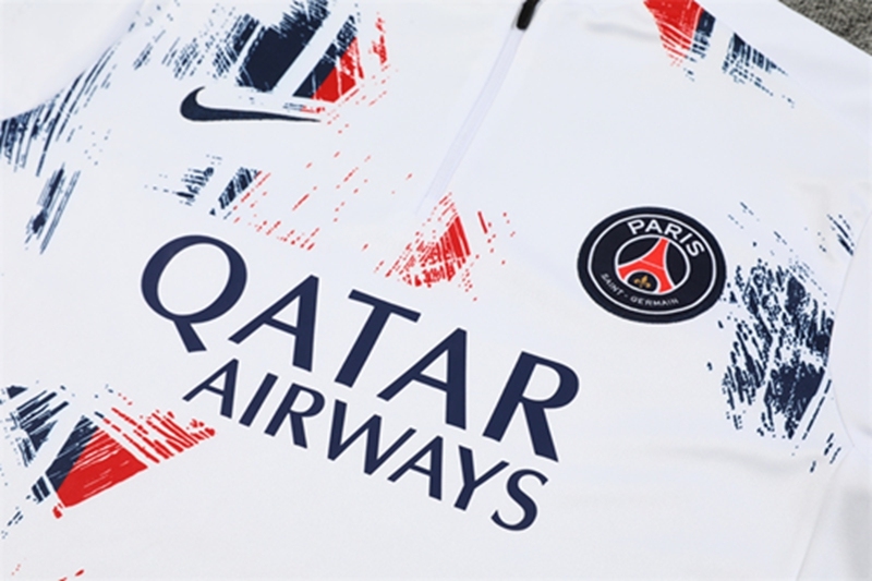 2024-25 PSG Paris White Long Sleeve Training Suit