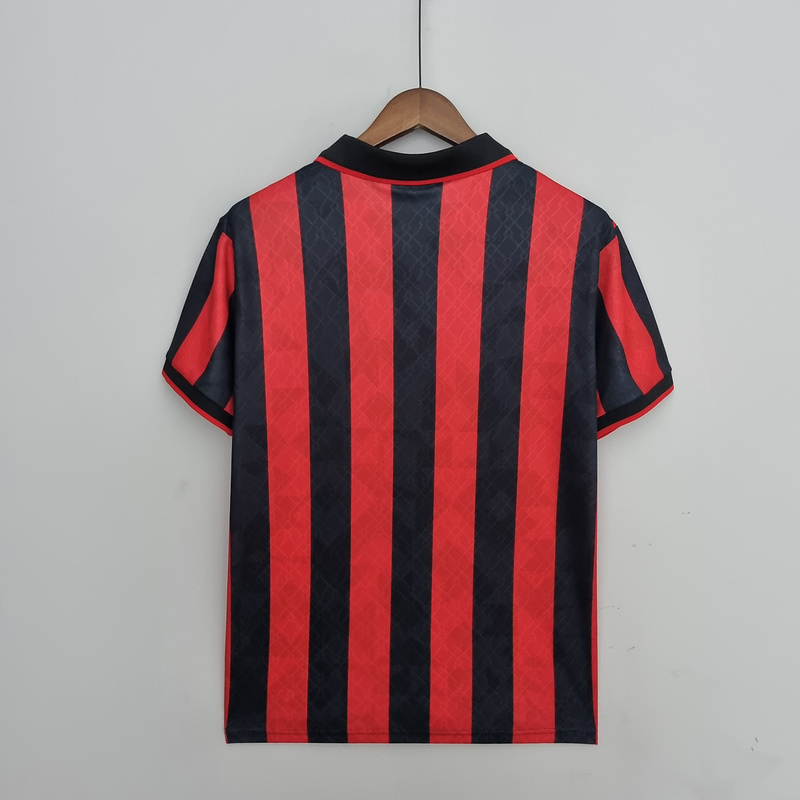 Retro 1995-96 AC Milan home  BAGGIO BARESI VIEIRA  ALBERTINI Football jersey