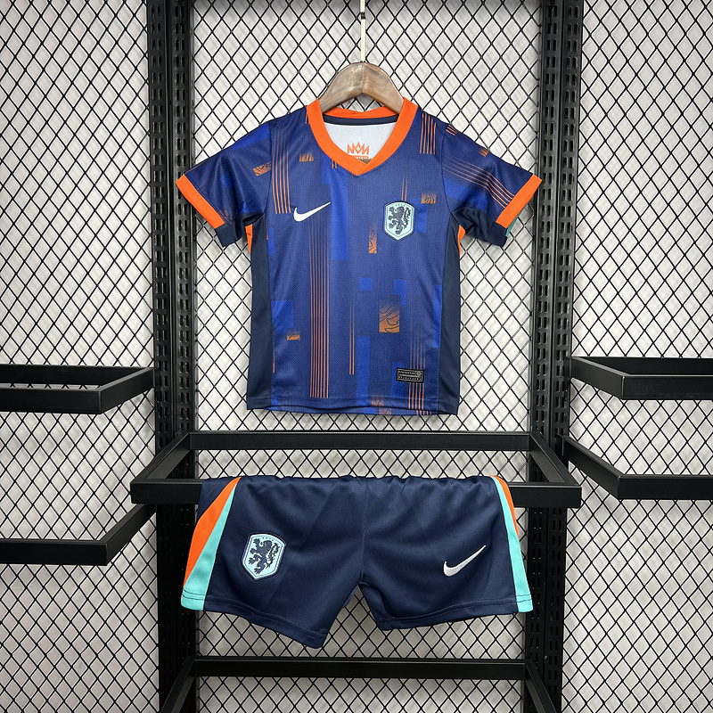 2024-25 Netherlands Away kids Football jersey