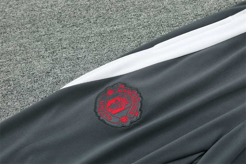 2024-25 Manchester United Dark Gray Long Sleeve Training Suit