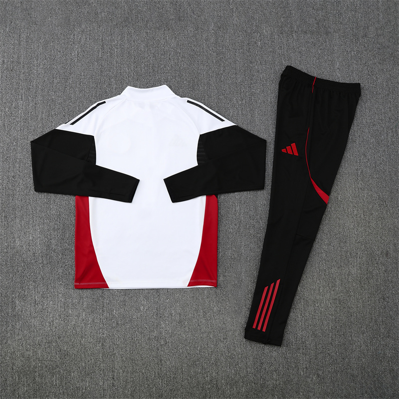 2025-26 Manchester United White Long Sleeve Training Suit