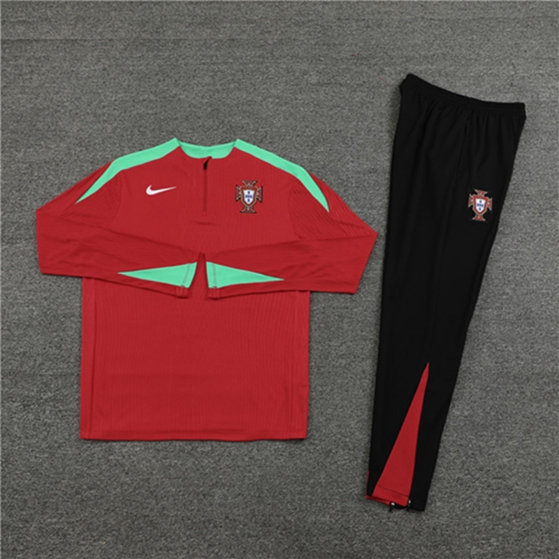 2024-25 Portugal Red【Player】 Long Sleeve Training Suit