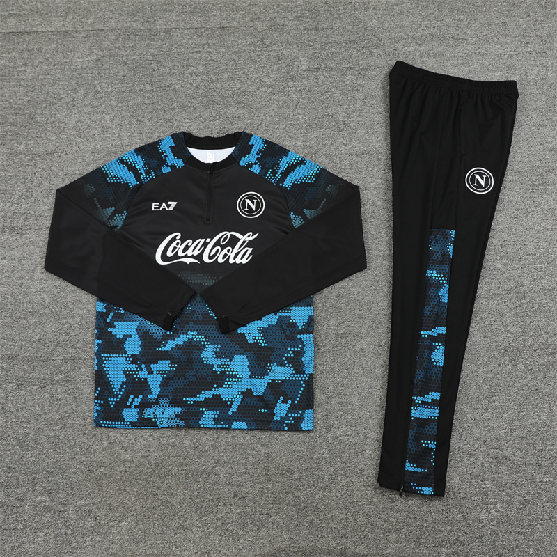 2024-25 Napoli Half-Pull Training Suit Football Shirt Set