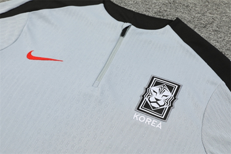 2024-25 South Korea light grey Long Sleeve Training Suit