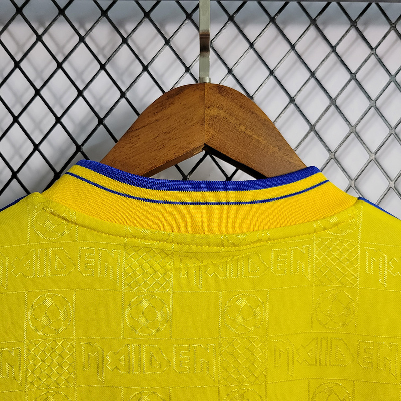 Retro 2008 West Ham Iron Maiden Yellow Football jersey retro