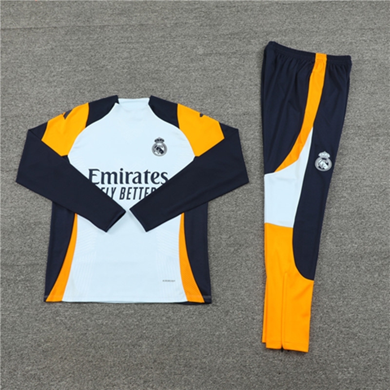 2024-25 Real Madrid Light Blue Long Sleeve Training Suit