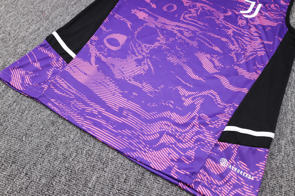 23-24 season Juventus purple training vest set