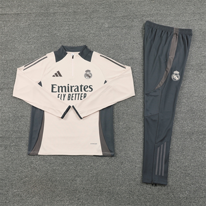 2024-25 Real Madrid Apricot Long Sleeve Training Suit