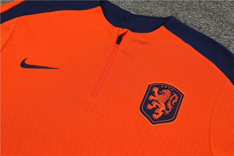 2024-25 Netherlands Kids Orange Long Sleeve Training Suit