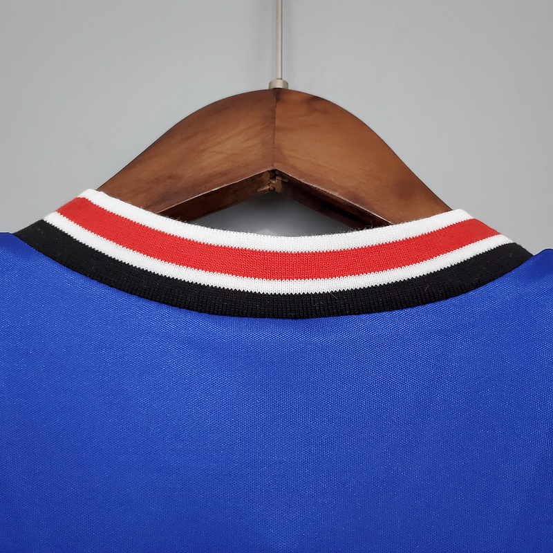 Retro Manchester United 1985-86 away blue  Football jersey retro