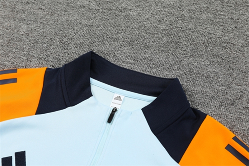 2024-25 Real Madrid Light Blue Long Sleeve Training Suit