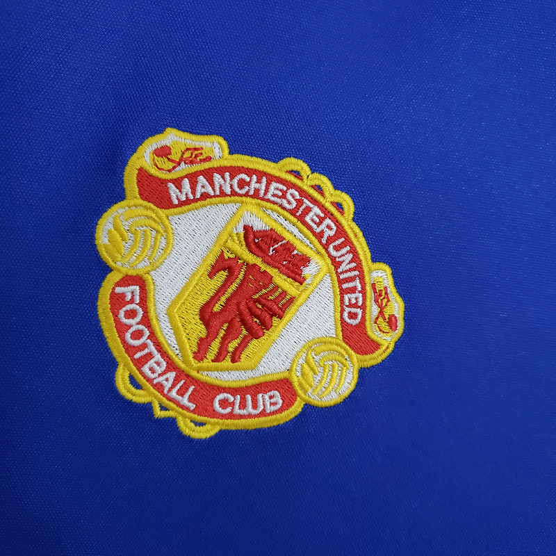Retro Manchester United 1985-86 away blue  Football jersey retro