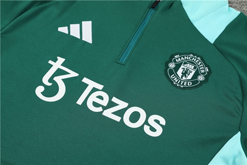 2024-25 Manchester United Green Long Sleeve Training Suit