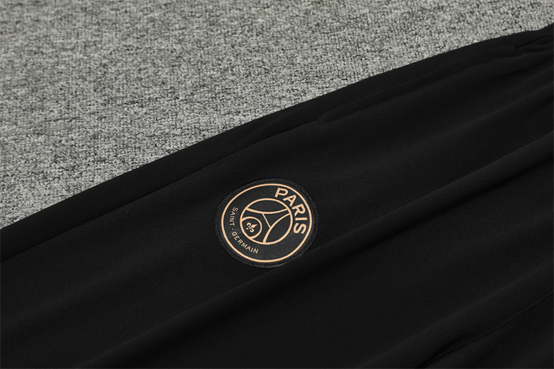 2024-25 PSG Jordan Paris Black with Pink 【Player】 Long Sleeve Training Suit