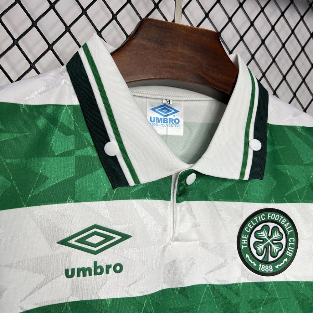 retro 1989-91 Celtic FC Home football jersey retro