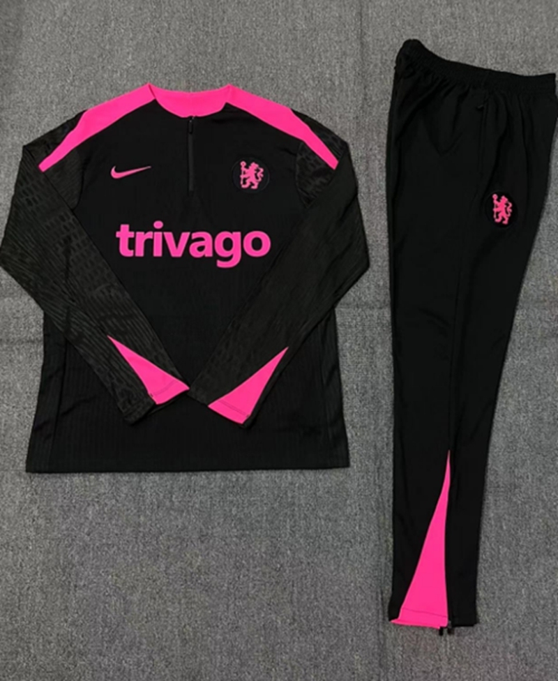 2024-25 Chelsea Black Long Sleeve Training Suit