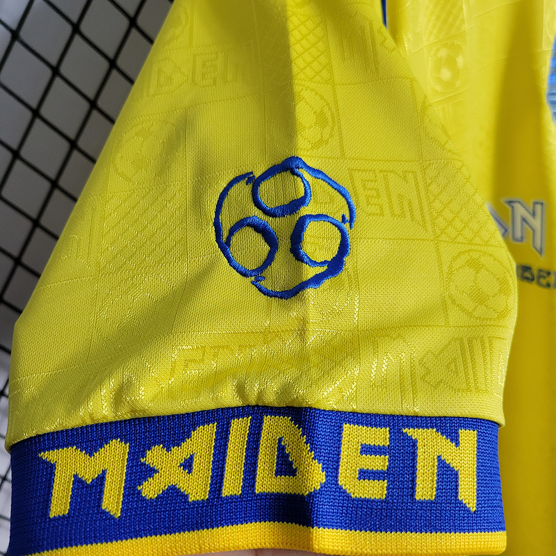 Retro 2008 West Ham Iron Maiden Yellow Football jersey retro