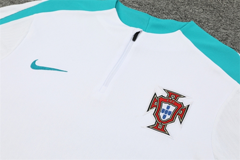 2024-25 Portugal White Long Sleeve Training Suit
