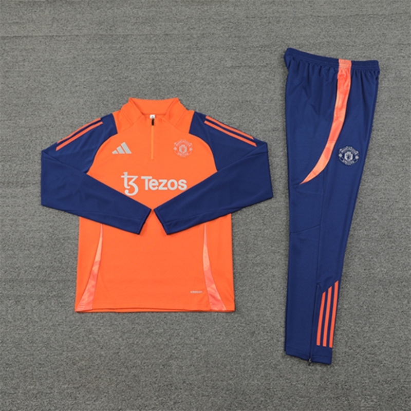 2024-25 Manchester United Orange Long Sleeve Training Suit