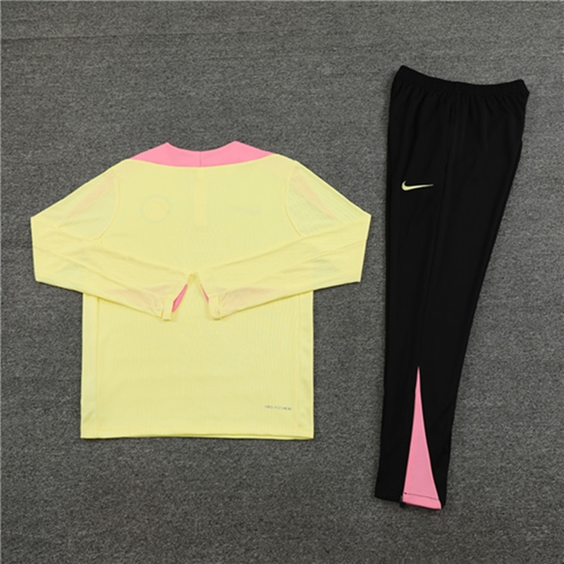 2024-25 PSG Paris Light Yellow【Player】 Long Sleeve Training Suit