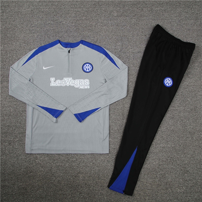 2024-25 Inter Milan Light Grey 【Player】 Long Sleeve Training Suit