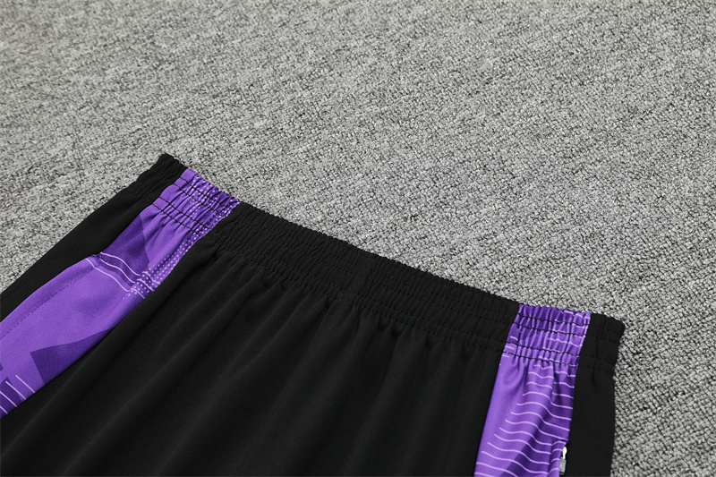 2024-25 Real Madrid Black/Purple Long Sleeve Training Suit