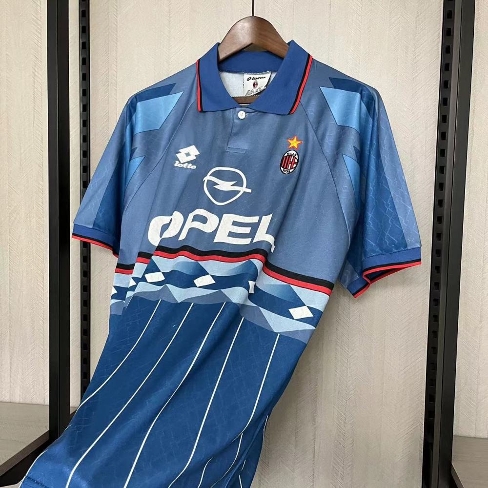 Retro 1995-96 AC Milan away BAGGIO BARESI VIEIRA  ALBERTINI Football jersey