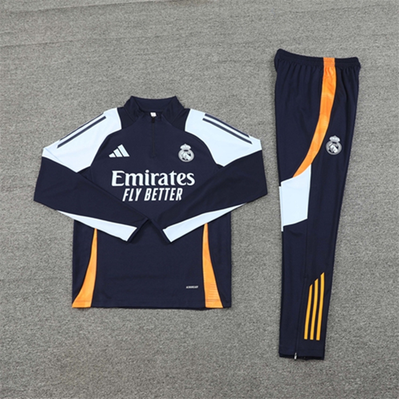 2024-25 Real Madrid Royal Blue Long Sleeve Training Suit